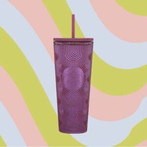 Starbucks Spring 2024 Siren Metallic Magenta Cold Cup Tumbler (24 oz) - NO STRAW